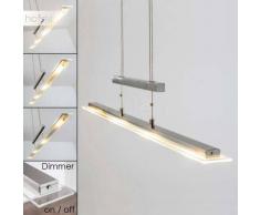 Hoting Lámpara colgante LED Níquel-mate, Cromo, 4 luces - 1830 Lumen - Moderno - Zona interior - 3000 Kelvin - 2 - 4 días laborables .