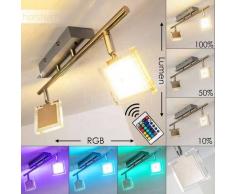 Ritsem Lámpara de Techo LED Níquel-mate, Cromo, 2 luces - 600 Lumen - Moderno - Zona interior - 3000/RGB Kelvin - 4 - 8 días laborables .