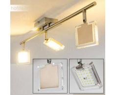 Kiruna Lámpara de Techo LED Níquel-mate, Cromo, 3 luces - 1260 Lumen - Moderno - Zona interior - 3000 Kelvin - 4 - 8 días laborables .