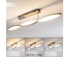Brenna Lámpara de Techo LED Níquel-mate, 3 luces - 2650 Lumen - Moderno - Zona interior - 3000 Kelvin - 2 - 4 días laborables .