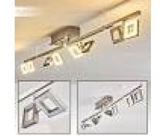 Paul Neuhaus TWINS Lámpara de techo LED Acero inoxidable, 8 luces - 230 Lumen - Moderno/Diseño/vivienda Juvenil - Zona interior - 3000 Kelvin - 3 o 6 días laborables .