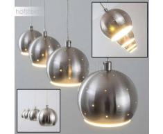 Wabana Lámpara colgante LED Níquel-mate, 4 luces - 1880 Lumen - Moderno/Diseño - Zona interior - 3000 Kelvin - 4 - 8 días laborables .