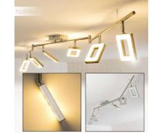 Rautas Lámpara de Techo LED Níquel-mate, Cromo, 6 luces - 2280 Lumen - Moderno - Zona interior - 3000 Kelvin - 4 - 8 días laborables .