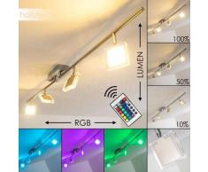 Ritsem Lámpara de Techo LED Níquel-mate, Cromo, 4 luces - 1200 Lumen - Moderno - Zona interior - 3000/RGB Kelvin - 4 - 8 días laborables .