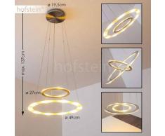 Rexton Lámpara colgante LED Níquel-mate, Cromo, 2 luces - 1440/2900 Lumen - Moderno - Zona interior - 3000 Kelvin - 2 - 3 semanas .