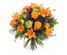 Ramo especial con rosas naranjas - Flores a Domicilio