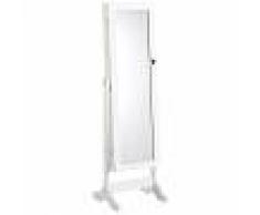 JYSK Espejo joyero Lone (145 cm de alto, blanco)