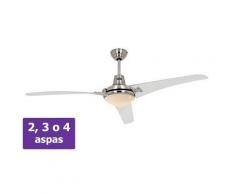 CasaFan Ventilador De Techo Con Luz Casafan 9313209 Mirage Transparente/cromo Satinado