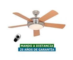 CasaFan Ventilador De Techo Con Luz Casafan 9510560 Titanium 105 Haya O Pino/ Cromo Satinado
