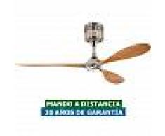 CasaFan Ventilador De Techo Con Luz Casafan 9313236 Helico Paddel Bn-Bu Haya/ Cromo Cepillado