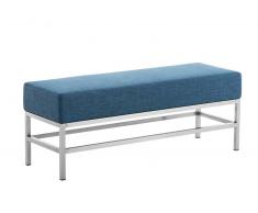 CLP Banco Tulip de 3 plazas con tapizado de tela, azul azul, altura del asiento
