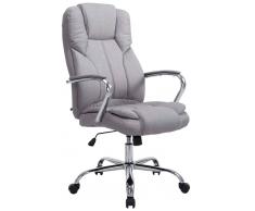 CLP Silla de oficina XXL Xanthos Tela, 210 kg, gris gris, altura del asiento