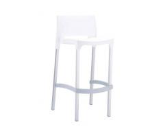 CLP Taburete para exterior GIO, blanco blanco, altura del asiento