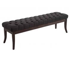 CLP Taburete Pie de Cama Ramses Base con Madera Oscura , gris oscuro gris oscuro, altura del asiento