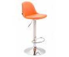 CLP Taburete KIEL Tapizado en Cuero Sintético, naranja naranja, altura del asiento