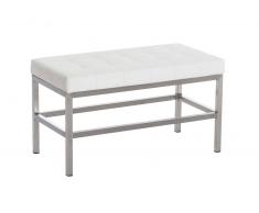 Banco St. Pauli tapizado de cuero sintético, blanco CLP blanco, altura del asiento