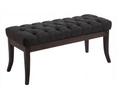 CLP Taburete Pie de Cama Ramses Base con Madera Oscura , gris oscuro gris oscuro, altura del asiento