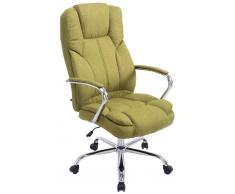 CLP Silla de oficina XXL Xanthos Tela, 210 kg, verde verde, altura del asiento