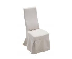 CLP Silla de comedor Borkum con cubierta de tela, beige beige, altura del asiento