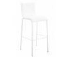 CLP Taburete Avola con Base de Metal Blanco, blanco blanco, altura del asiento