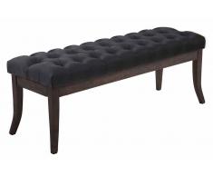 CLP Taburete Pie de Cama Ramses Base con Madera Oscura , negro negro, altura del asiento