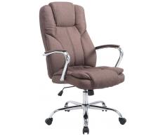 CLP Silla de oficina XXL Xanthos Tela, 210 kg, marrón marrón, altura del asiento