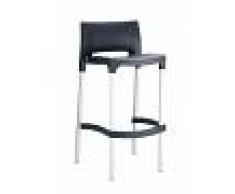 CLP Taburete para exterior GIO, negro negro, altura del asiento