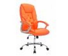 CLP Silla de oficina XXL Rodeo, naranja naranja, altura del asiento