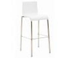 Taburete Square KADO con Estructura de Plástico, blanco CLP blanco, altura del asiento