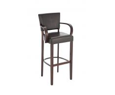 CLP Taburete Lionel con reposabrazos, cappuccino/marrón cappuccino/marrón, altura del asiento