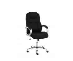 CLP Silla de oficina XXL APOLL con tapizado de cuero sintético, negro negro, altura del asiento