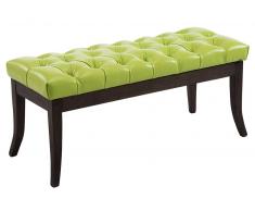 CLP Taburete Pie de Cama Ramses Tapizado en Cuero Sintético , verde verde, altura del asiento