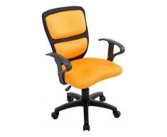 CLP Silla de oficina Einstein para niños negro/amarillo, soporte plastico, altura regulable 43 - 50 cm