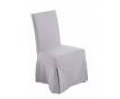 CLP Silla de Comedor Hussel con Funda de Tela Extraíble, gris gris, altura del asiento