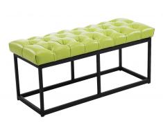 CLP Banco Amun B100 tapizado de cuero sintético verde, soporte metal, altura del asiento 46 cm