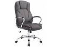 CLP Silla de oficina XXL Xanthos Tela, 210 kg, gris oscuro gris oscuro, altura del asiento