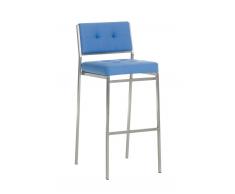 CLP Taburete Capri E77 sintético, azul azul, altura del asiento