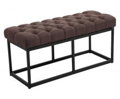 CLP Banco Amun B100 con tapizado de tela marrón, soporte metal, altura del asiento 46 cm