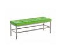 Banco St. Pauli tapizado de cuero sintético, verde CLP verde, altura del asiento