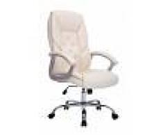 CLP Silla de oficina XXL Rodeo, crema crema, altura del asiento