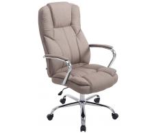 CLP Silla de oficina XXL Xanthos Tela, 210 kg, gris pardo gris pardo, altura del asiento
