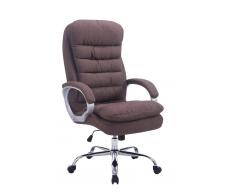 CLP Silla de oficina XXL Vancouver Tela, marrón marrón, altura del asiento