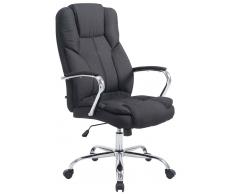 CLP Silla de oficina XXL Xanthos Tela, 210 kg, negro negro, altura del asiento