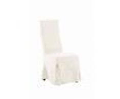 CLP Silla de Comedor Borkum con Funda Extraíble, blanco blanco, altura del asiento