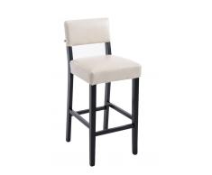 CLP Taburete de bar Moritz cuero sintético, crema crema, altura del asiento