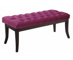CLP Taburete Pie de Cama Ramses Base con Madera Oscura , lila lila, altura del asiento