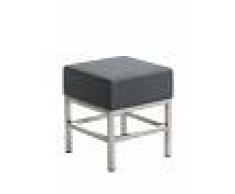 CLP Taburete Tulip tapizado de cuero sintético, gris gris, altura del asiento