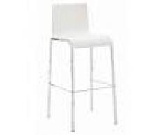 Taburete Square KADO con Estructura de Plástico, blanco CLP blanco, altura del asiento