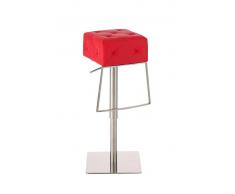 CLP Taburete Mansfield, rojo rojo, altura regulable 68 - 94 cm