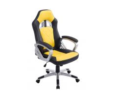 CLP Silla de oficina XL Morgan, negro/amarillo negro/amarillo, altura del asiento